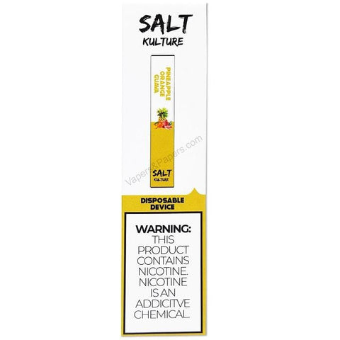 SALT KULTURE STIK 1.3mL Disposable Pod Vape - 5.8% Salt Nicotine - Pineapple Orange Guava (1 Pack) - vapersandpapers.com