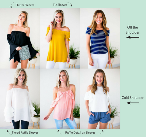 Off Shoulder & Cold Shoulder Tops