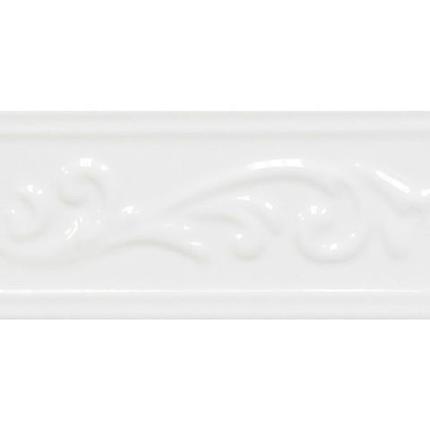 Decorative Accents 3"X6" White Ice Ivy Listel - American Fast Floors Decorative Accents 3"X6" White Ice Ivy Listel - American Fast Floors