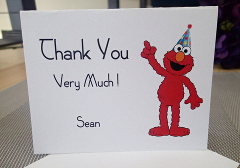 Custom Thank You Notes ( Set of 25) / Thank you Card/ Wedding Thankyou Card/ Personalized Elmo Thank you Note