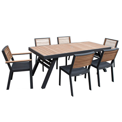 Bocage 7 Piece Dining Setting Charcoal Bocage 7 Piece Dining Setting Charcoal