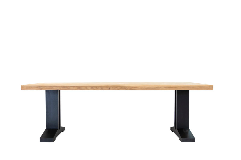 Camilo Indoor/Outdoor Teak Table Black Leg 280cm Camilo Indoor/Outdoor Teak Table Black Leg 280cm