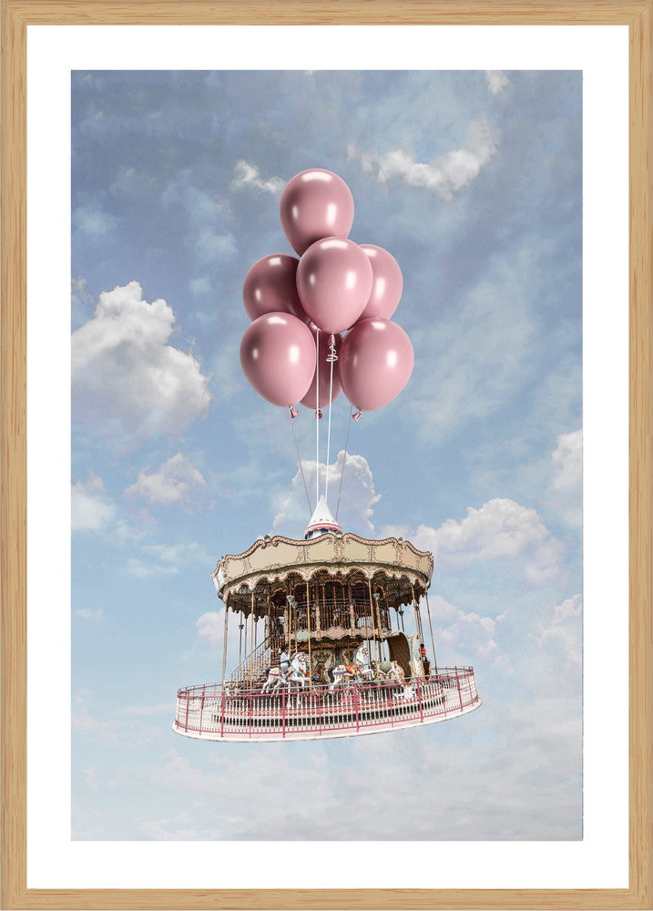 Floating Merry-go Round Print with Frame Floating Merry-go Round Print with Frame