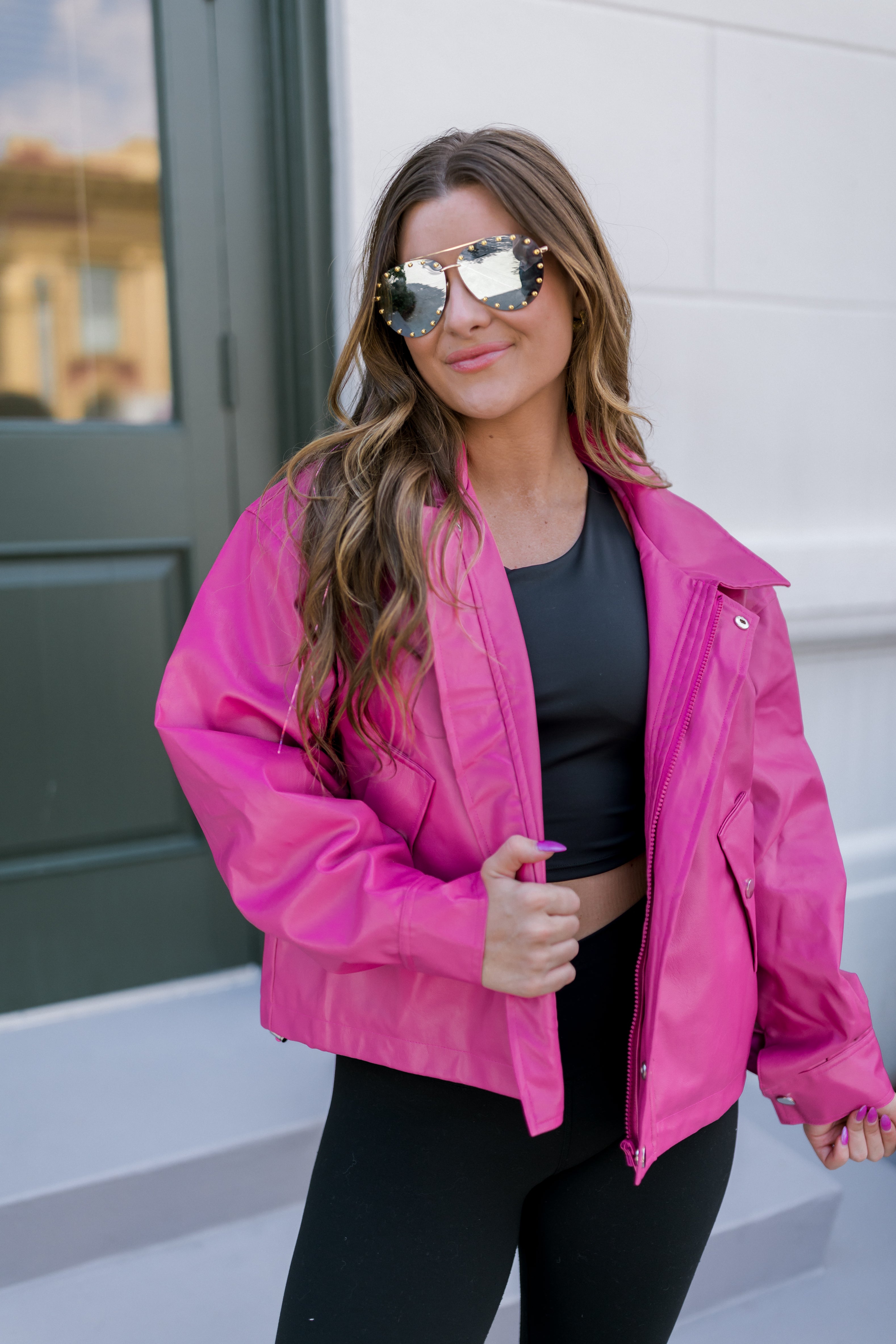 Katholiek Veranderlijk charme Felt The Chill Oversized Faux Leather Bomber Jacket – Bella Rose Boutique