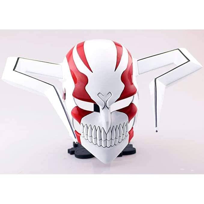 Bleach Cosplay Kurosaki Ichigo FRP 100%  Whole Face Mask Red White V Sell Well 