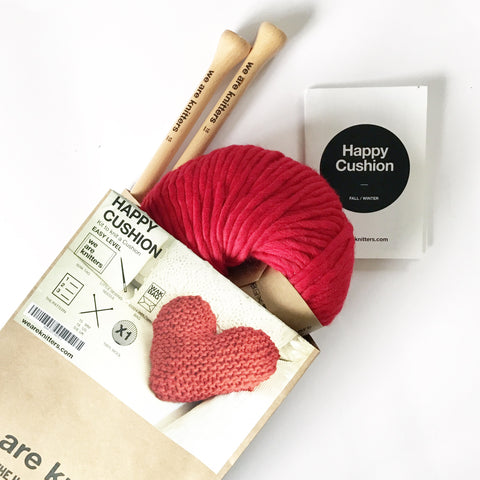 We Are Knitters Happy Cushion kit