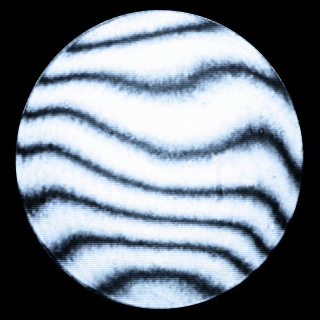 Fringe pattern demonstrating a highly irregular surface.