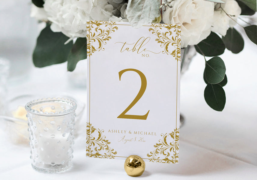 table number cards