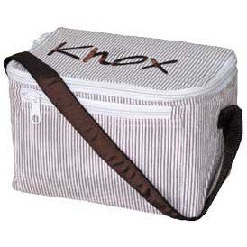 Personalized Lunch Box by Mint<br> Chocolate Seersucker - Moonbeam Baby
