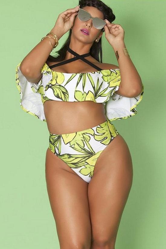 plus size high leg swimsuit