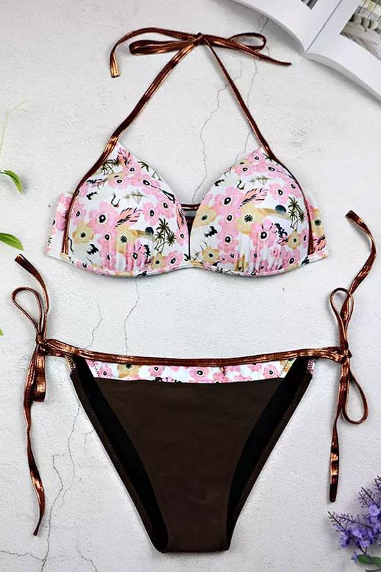 push up tie bikini