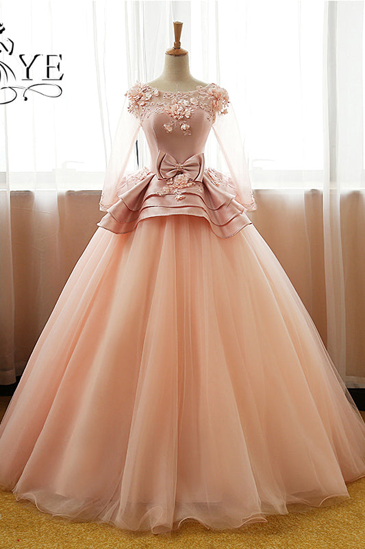 pink and grey prom dresses