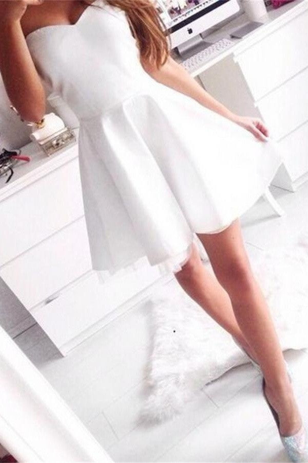 elegant short white dress