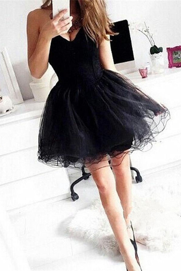 hot short black dress