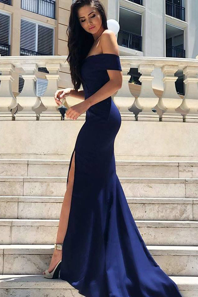 long formal dress with slit