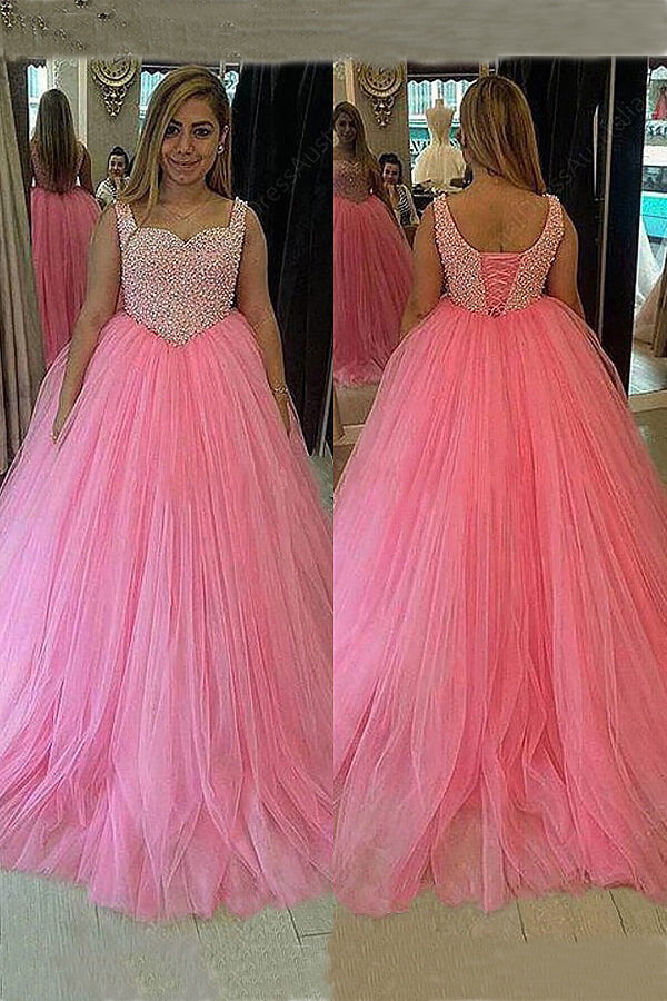 pink formal dresses plus size