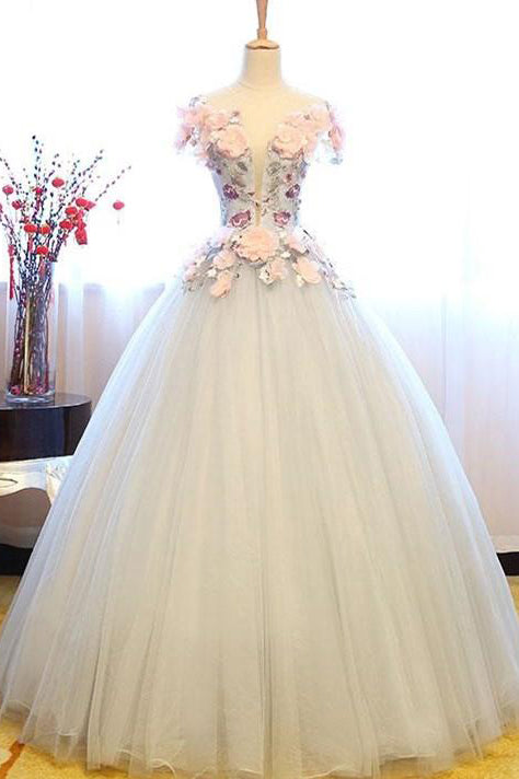 white quinceanera dress with red roses