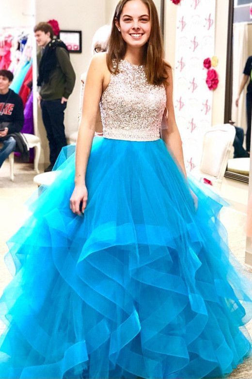 ice blue ball gown