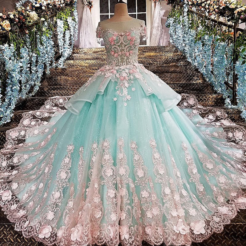 teal dresses for quinceanera