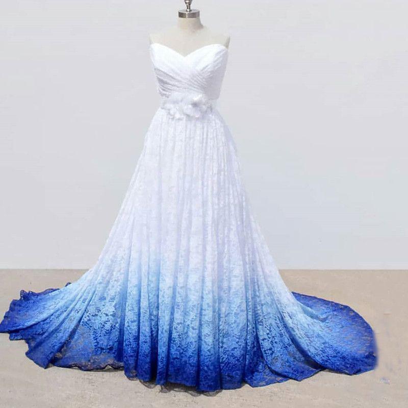 white blue dress