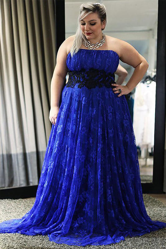 plus size a line prom dresses