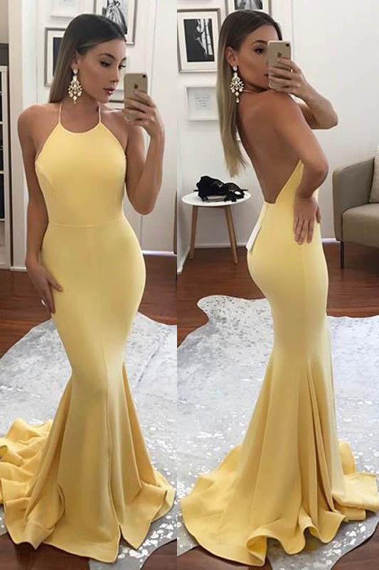 yellow sexy prom dresses