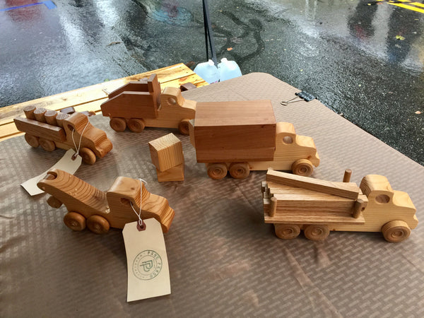 wooden toy lorry