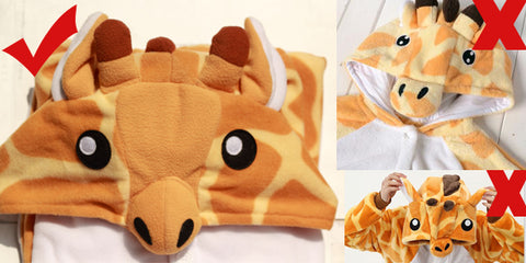 giraffe onesie difference
