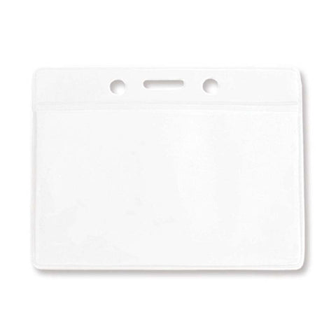 Vinyl Badge Holder, Clear, Cr80 Horizontal (100/Pk)