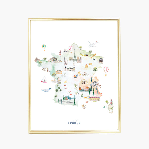 France illustrated map