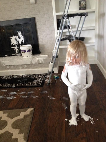 2 year old white paint picture