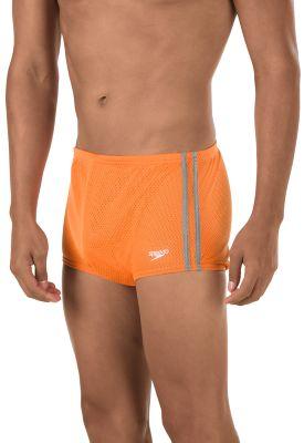 speedo solid poly mesh square leg