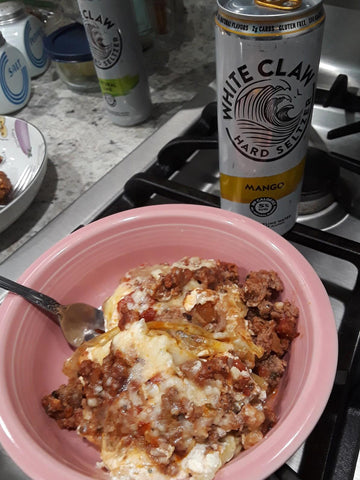 low carb cabbage lasagna and white claw