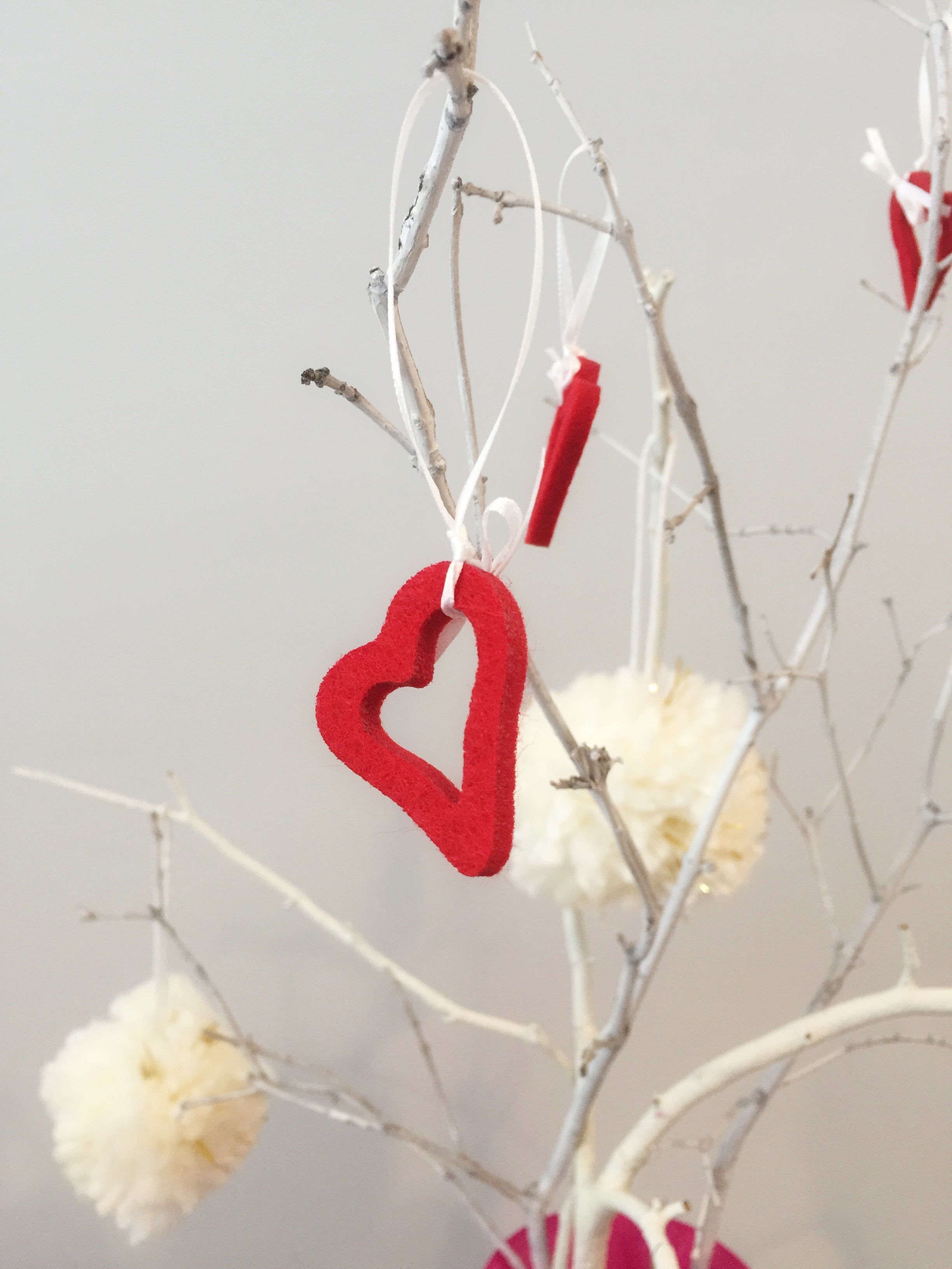 Valentines tree decorations