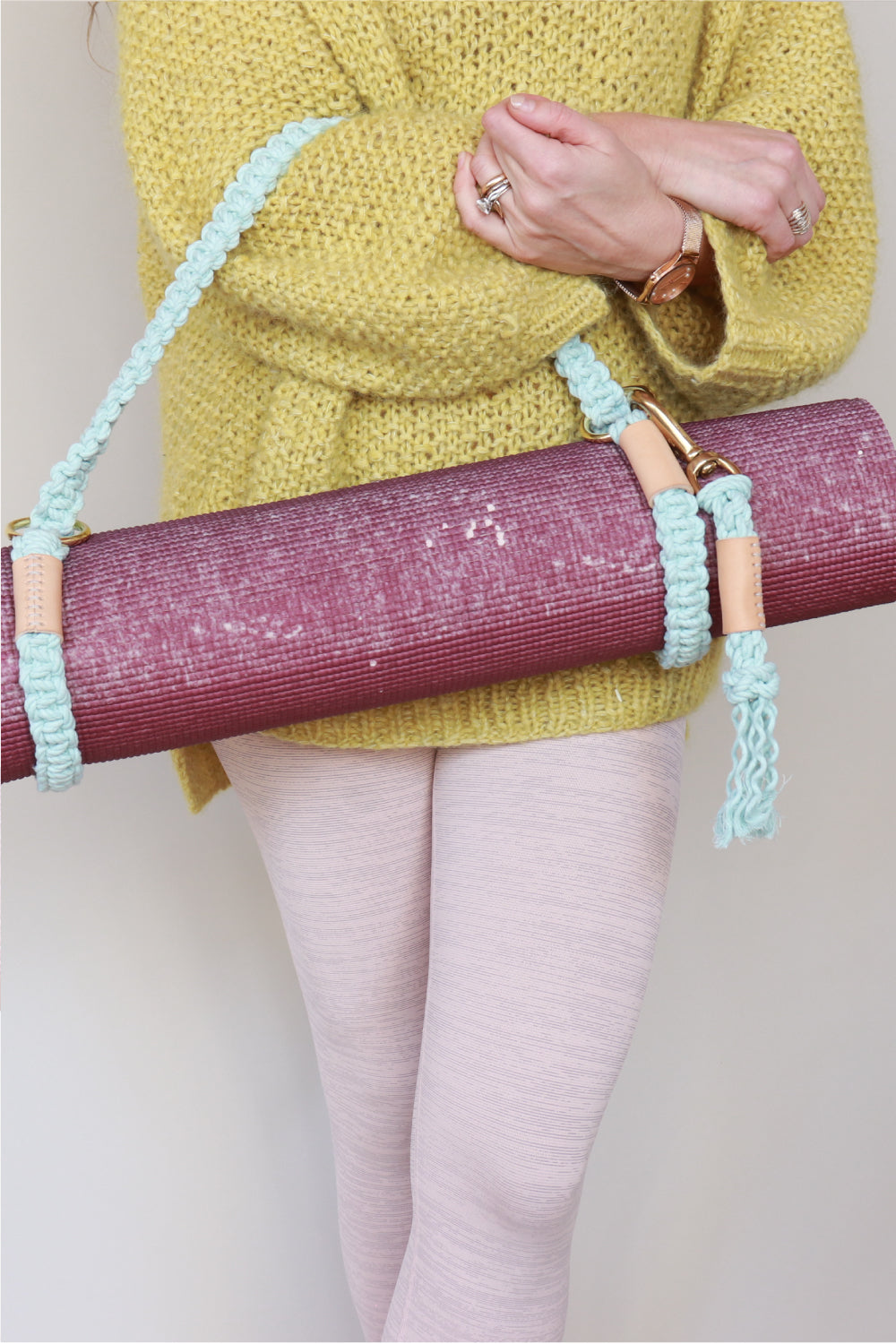 macrame yoga bag