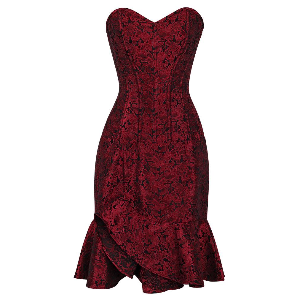 Oleisia Gothic Cascad Ruffle Corset Dress