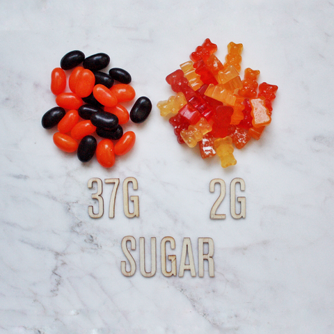 50g of Halloween jelly beans sugar content