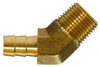 Brass Hose Barb Male 45 Degree Adapter
