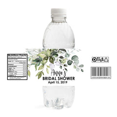 Bridal Shower Water Bottle Labels