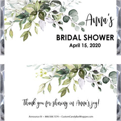 Shop Greenery Bridal Shower Candy Bar Wrappers