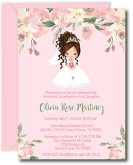 Girl First Communion Invitations