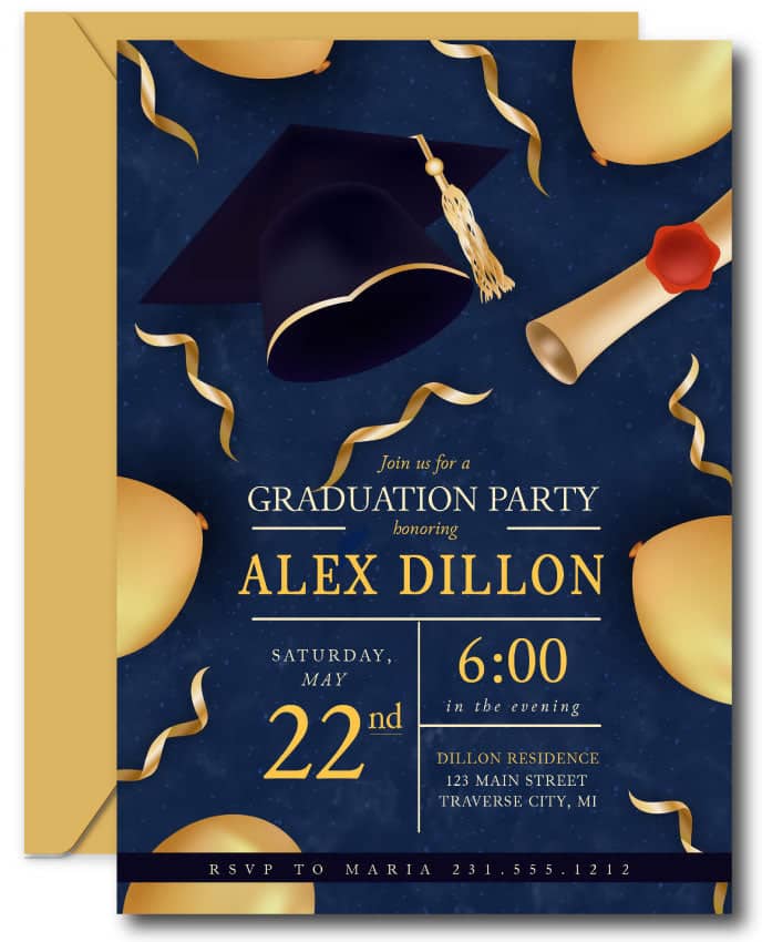 Balloons Graduation Invitations Announce It!