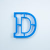 Frosted Cookie Cutter Block Letter D Cookie Cutter