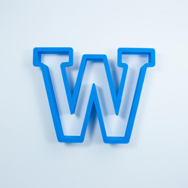 Frosted Cookie Cutter Block Letter W Cookie Cutter