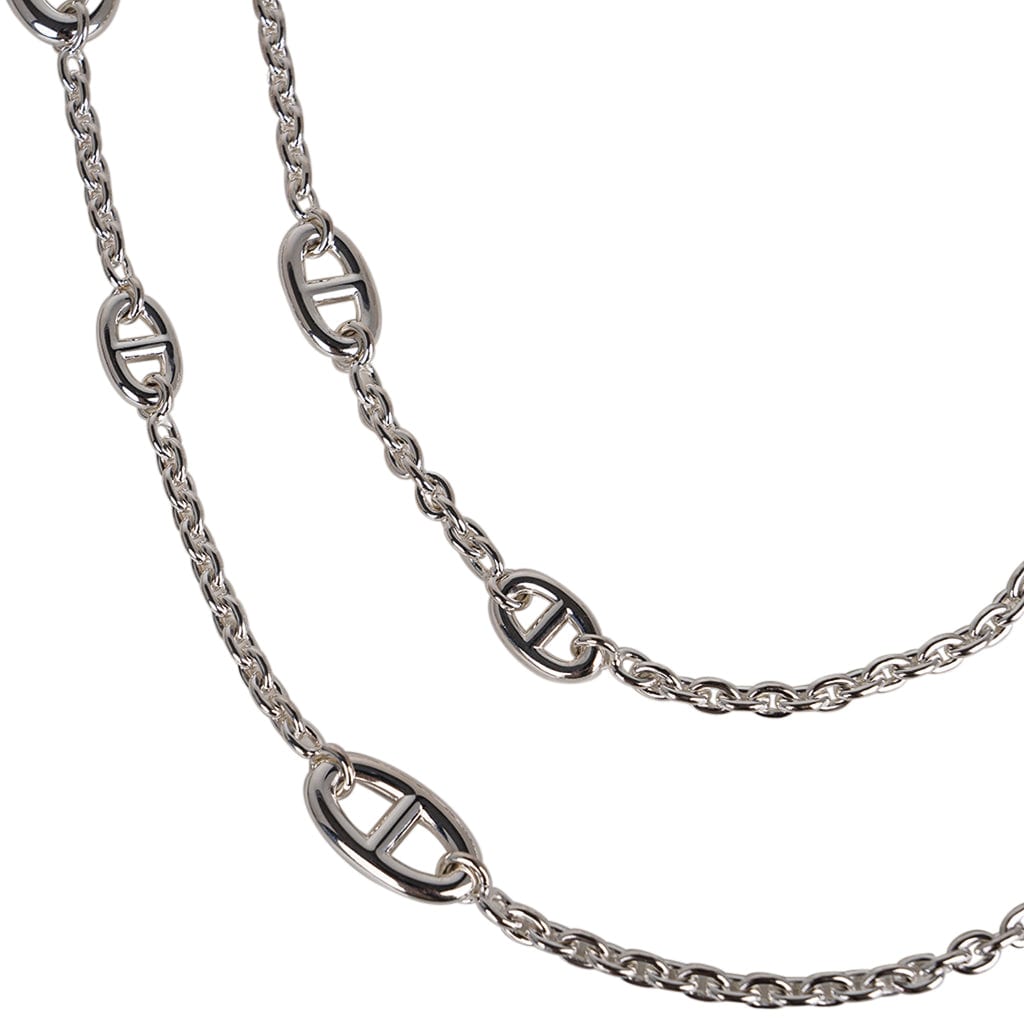 hermes sterling silver necklace