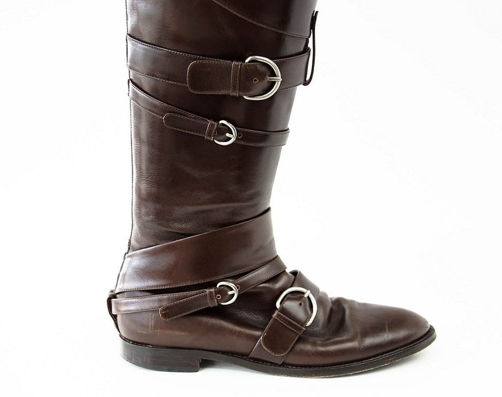 Jean Paul Gaultier Boot Riding Influence Knee High Brown 39 / 9