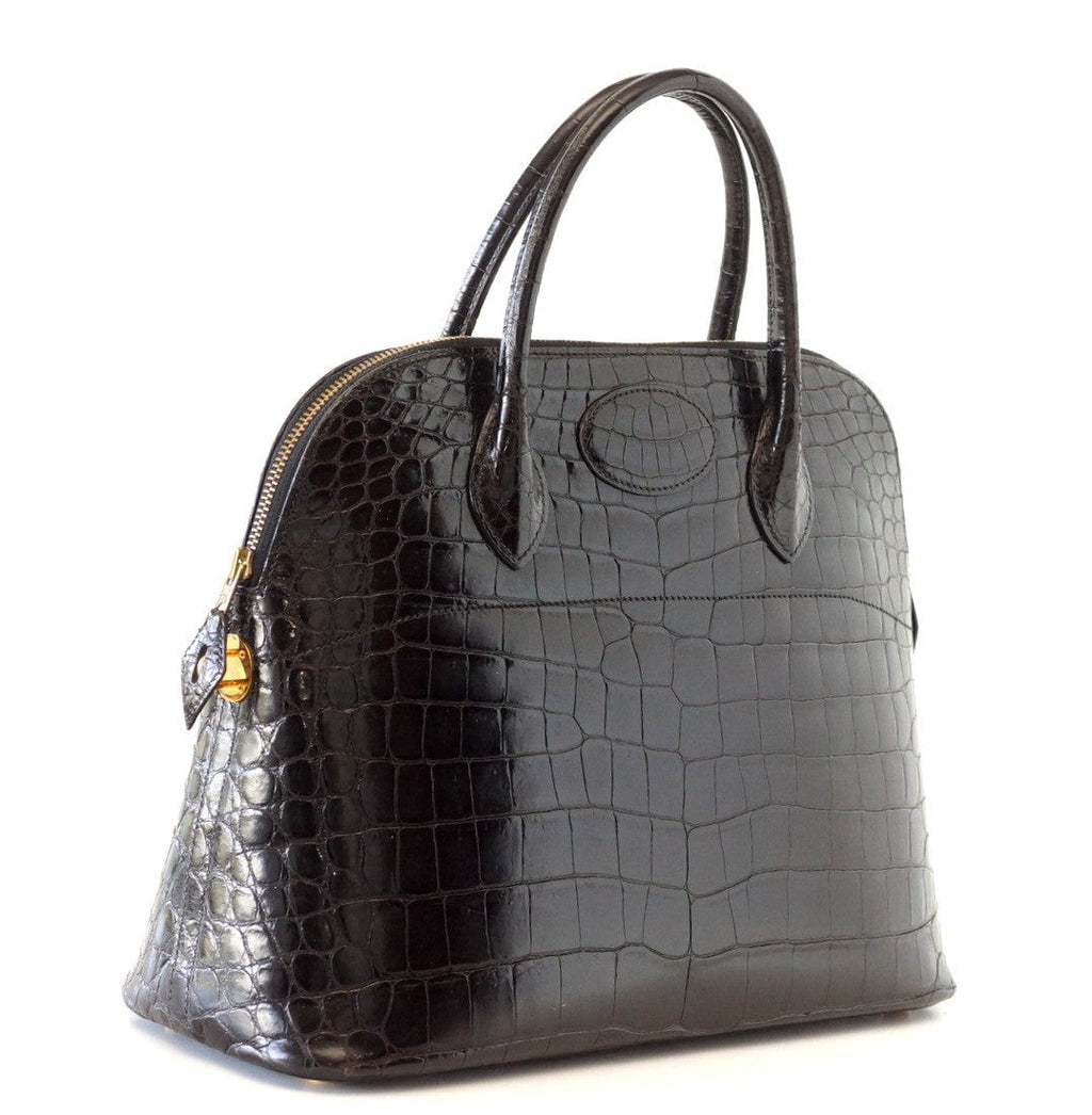 Hermes Vintage 37 Bag Bolide Black 