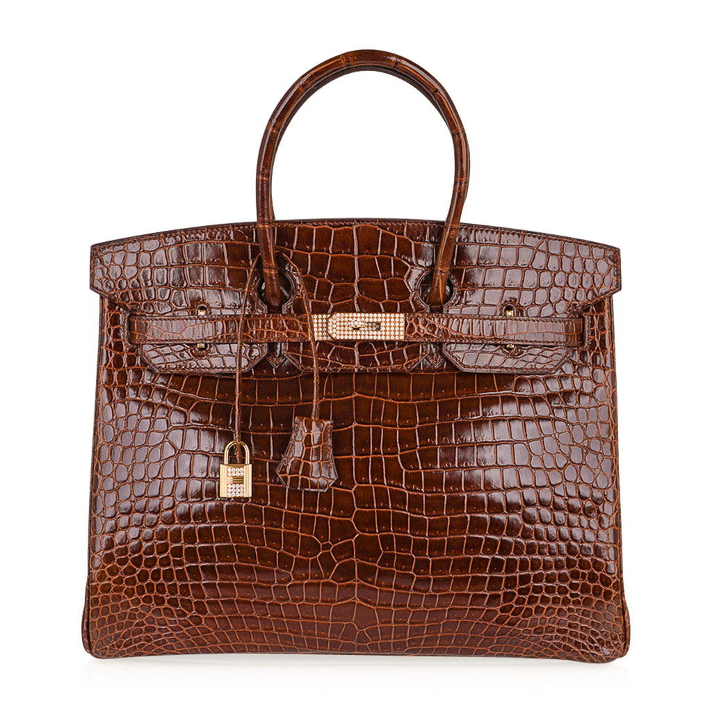 Hermes Birkin 35 Diamond Miel Porosus Crocodile – Mightychic