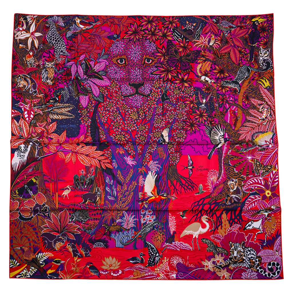 hermes lion scarf