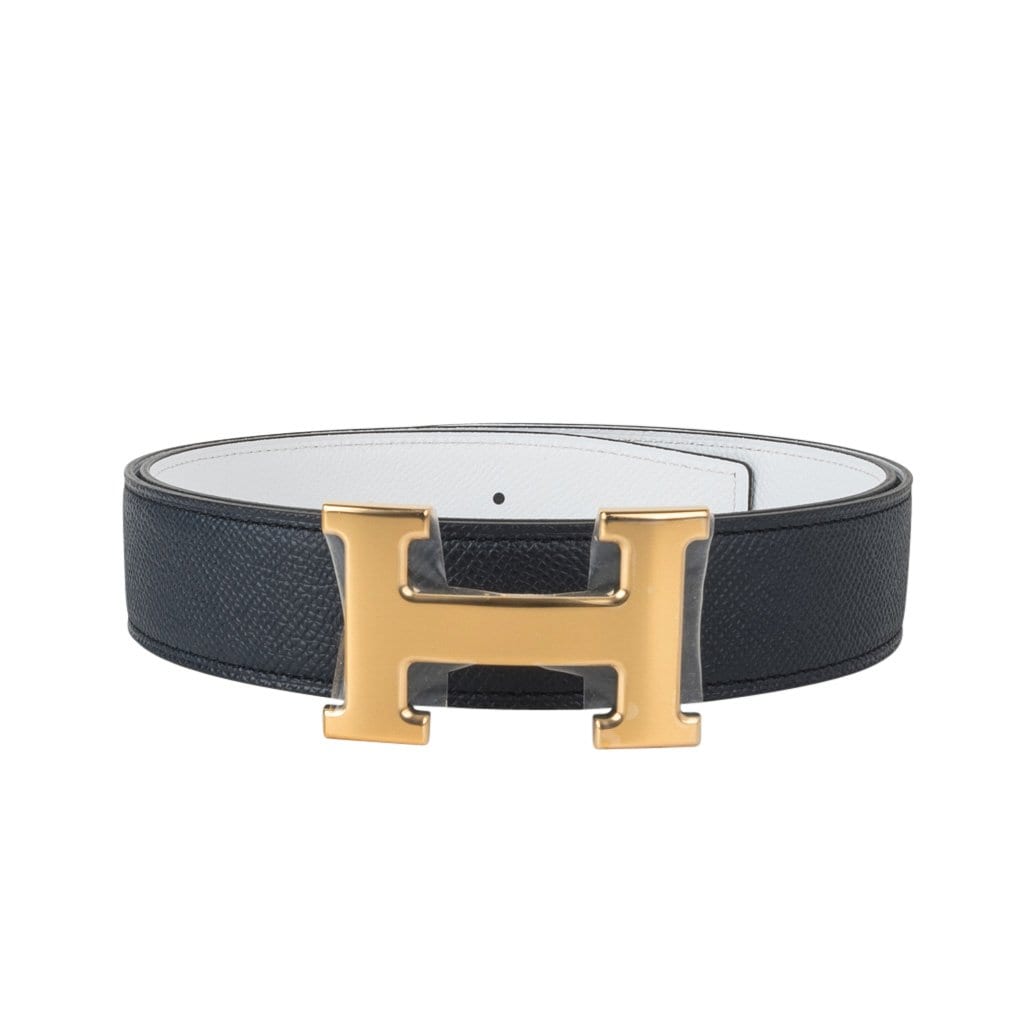 white hermes belt gold buckle